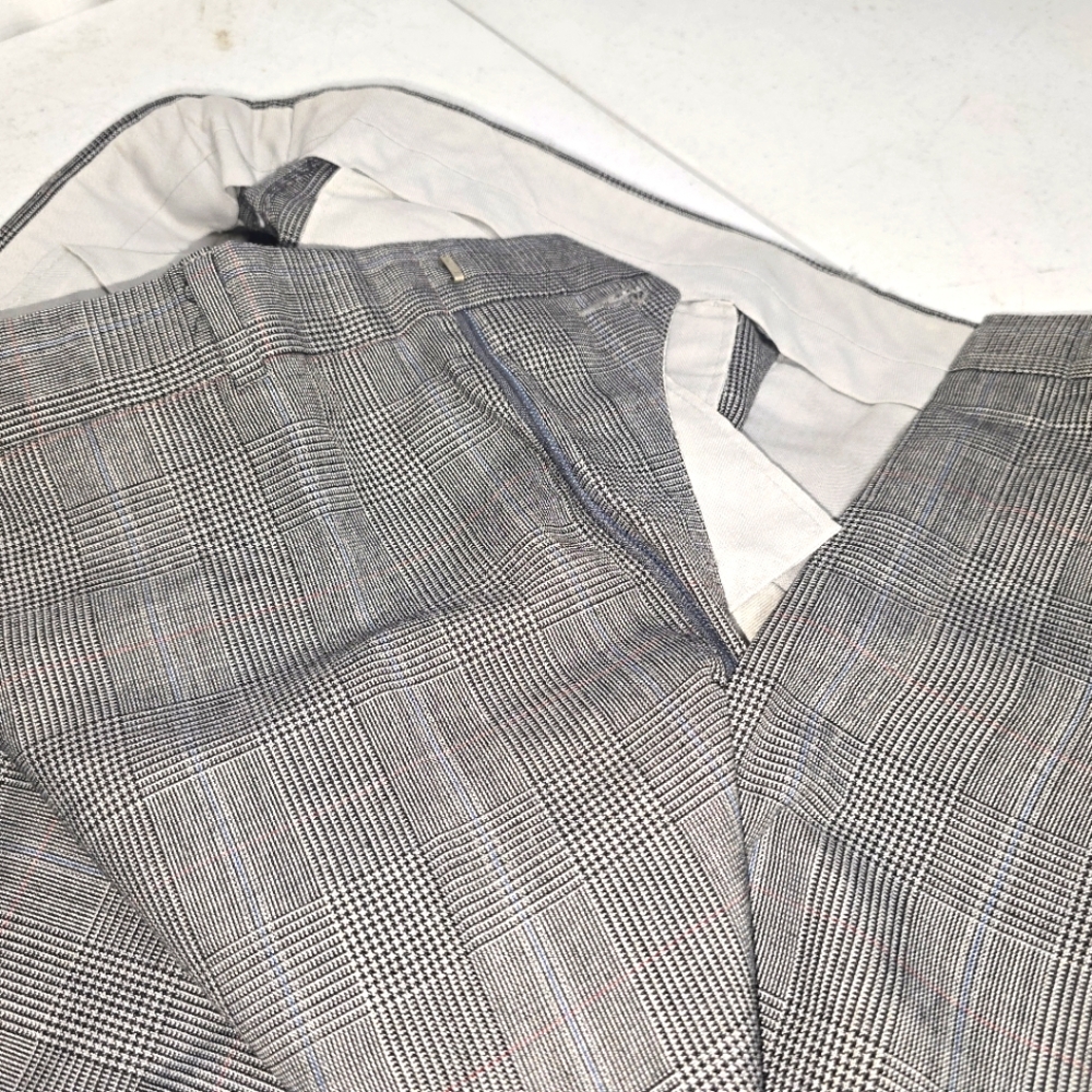 Ralph Lauren Grey Striped Trousers ( Size 34 X 32)